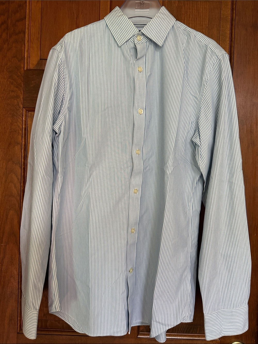 Banana Republic Light Blue & White Pinstripe Dress Shirt